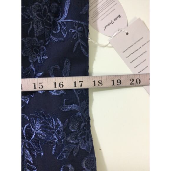 FORMAL 16 2X plus navy blue lace halter neck mother of bride midi dress NEW B46 - Picture 5 of 7